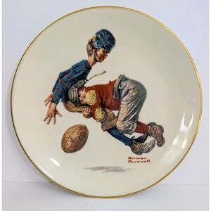 Saturday's Heroes, Norman Rockwell, Danbury Mint Plate, 1978, Gorham Fine China